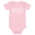 Tesla inspired apparel. EV no emissions. Electric Vehicle Car. Zero Emissions image centered on baby onesie.