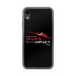 Tesla inspired apparel. Elon Musk quote. Starman in red roadster. Die On Mars, Not On Impact image centered on phone case.