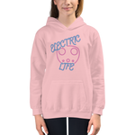 Electric Life Pink Kids Hoodie