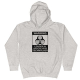 Tesla inspired apparel. Elon Musk quote. Cybertruck. Leader In Apocalypse Technology image centered on kids hoodie.