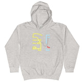 Tesla inspired apparel. Model X at supercharger. Supercharging. Plugged In X image centered on kids hoodie.