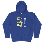 Tesla inspired apparel. Model X at supercharger. Supercharging. Plugged In X image centered on kids hoodie.