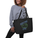Electric Life Green Large Organic Tote Bag