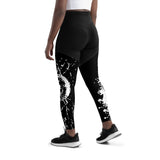 Tesla inspired apparel. Cybertruck. Steel Ball. Broken windows. Shattered image centered on leggings.