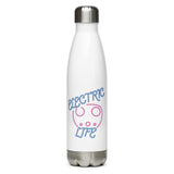 Tesla inspired apparel. EV car charger. Electric Life image centered on water bottle.