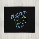 Electric Life Green Throw Blanket