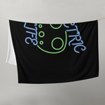 Electric Life Green Throw Blanket