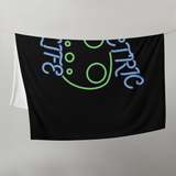 Electric Life Green Throw Blanket