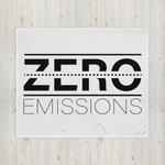 Zero Emissions White Throw Blanket