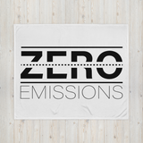 Zero Emissions White Throw Blanket