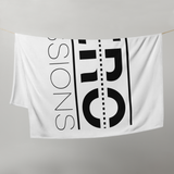 Zero Emissions White Throw Blanket