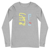 Tesla inspired apparel. Model X at supercharger. Supercharging. Plugged In X image centered on long sleeve t-shirt.