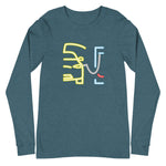 Tesla inspired apparel. Model X at supercharger. Supercharging. Plugged In X image centered on long sleeve t-shirt.