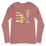Tesla inspired apparel. Model S at supercharger. Supercharging. Plugged In S image centered on long sleeve t-shirt.