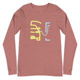 Tesla inspired apparel. Model X at supercharger. Supercharging. Plugged In X image centered on long sleeve t-shirt.
