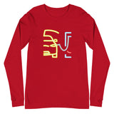 Tesla inspired apparel. Model X at supercharger. Supercharging. Plugged In X image centered on long sleeve t-shirt.