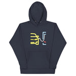 Tesla inspired apparel. Model S at supercharger. Supercharging. Plugged In S image centered on hoodie.