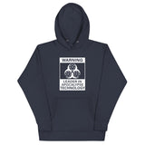 Tesla inspired apparel. Elon Musk quote. Cybertruck. Leader In Apocalypse Technology image centered on hoodie.