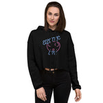 Electric Life Pink Cropped Hoodie