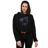 Electric Life Pink Cropped Hoodie