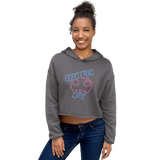 Electric Life Pink Cropped Hoodie