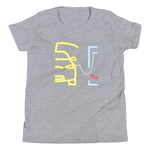 Tesla inspired apparel. Model X at supercharger. Supercharging. Plugged In X image centered on youth t-shirt.