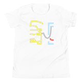 Tesla inspired apparel. Model X at supercharger. Supercharging. Plugged In X image centered on youth t-shirt.